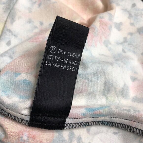 Nicole Miller Collection Dress Womens P Tropical Floral Animal Print Faux Wrap - Picture 6 of 16